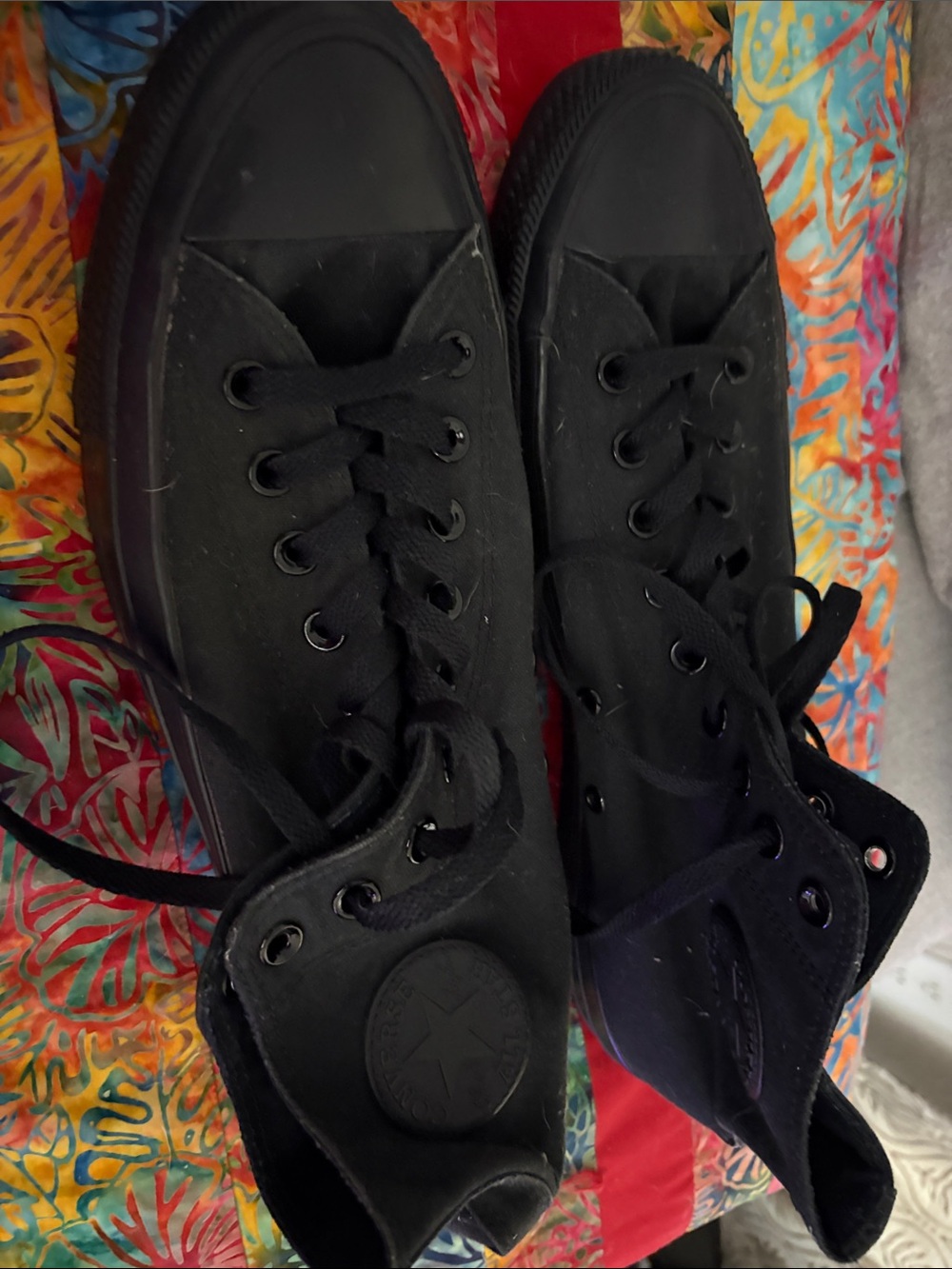 Converse Black Platform Sneakers